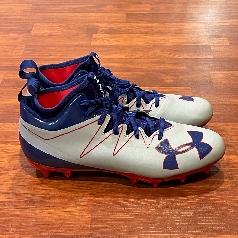Under Armour Nitro Mid ‘Gray Blue Red’ (size mens 10)